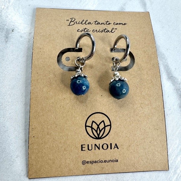 Producto - Aros de Apatita Azul y acero quirúrgico