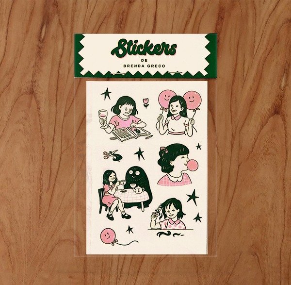 Producto - Plancha de Stickers a - Brenda Greco