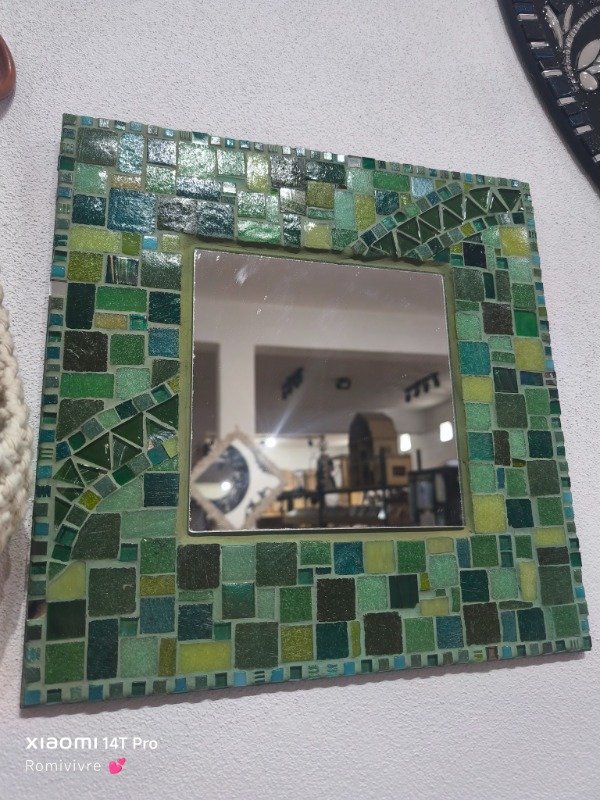 Producto - Espejo tramas verdes