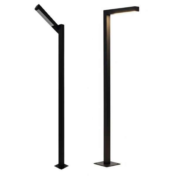 Producto - Luminaria Columna Led Simple Exterior 2.50mts Negro