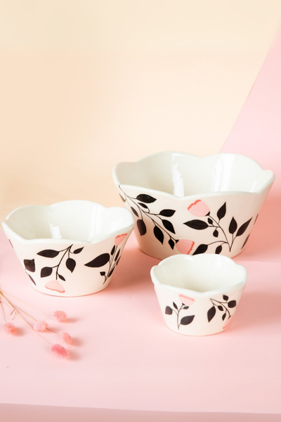 Producto - Cuenco Flores Negro