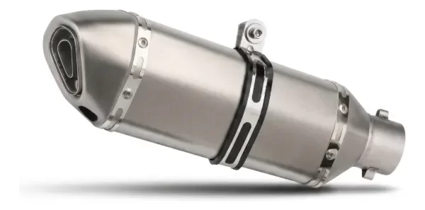 Producto - Escape Silenciador Tipo Akrapovic Mediano Universal Plateado + DB Killer - 2