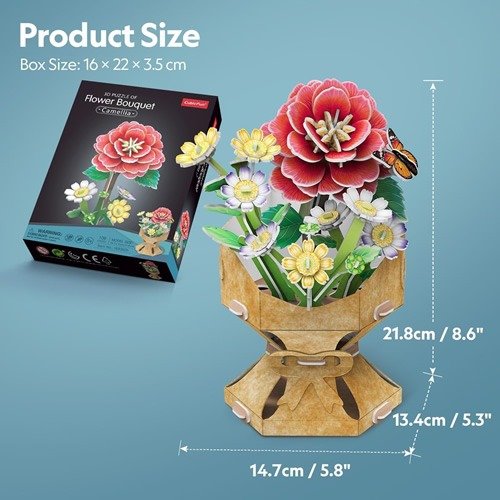Producto - ROMPECABEZAS FLORES 3D - CAMELIA (109 PIEZAS) - 4