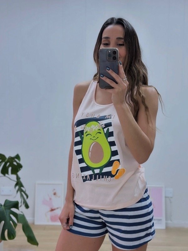 Producto - Pijama palta feliz celeste