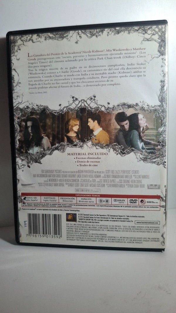 Producto - Lazos perversos (Stoker -2013) - DVD - 1