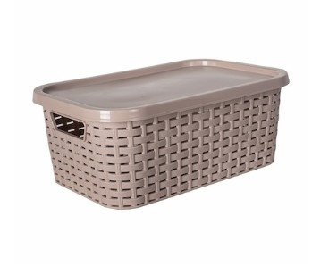 Producto - CAJA ORGANIZADORA BOSCO CON TAPA 7 LTS. MILANO ROSA CORAL