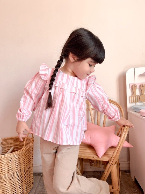 Producto - BLUSA JANA RAYAS ROSA