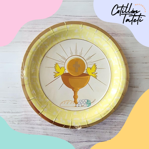 Producto - PLATO COMUNION-BAUTISMO - 6 UNIDADES