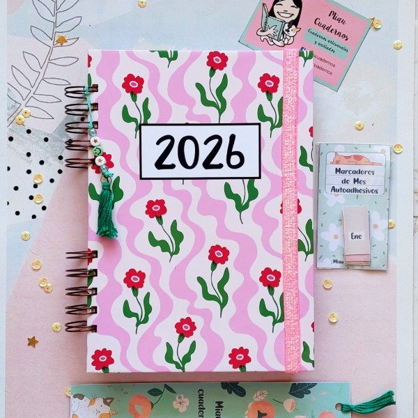 Producto - Agenda clásica flores