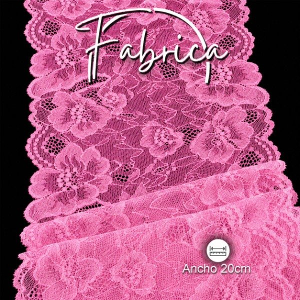 Producto - PS350 Puntilla Rosa Chicle. Medida: 20cm (por metro)