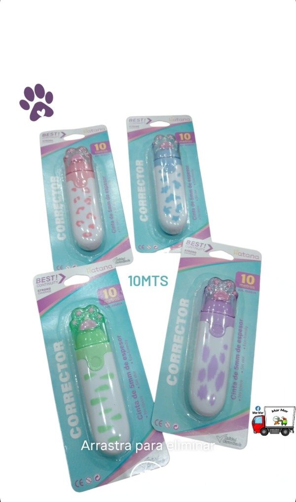 Producto - Cinta correctora huellitas 10mts (mayor)