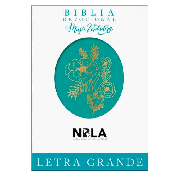 Producto - Biblia Devocional Mujer Verdadera Nueva Biblia de las Américas - Tapa Piel Aqua