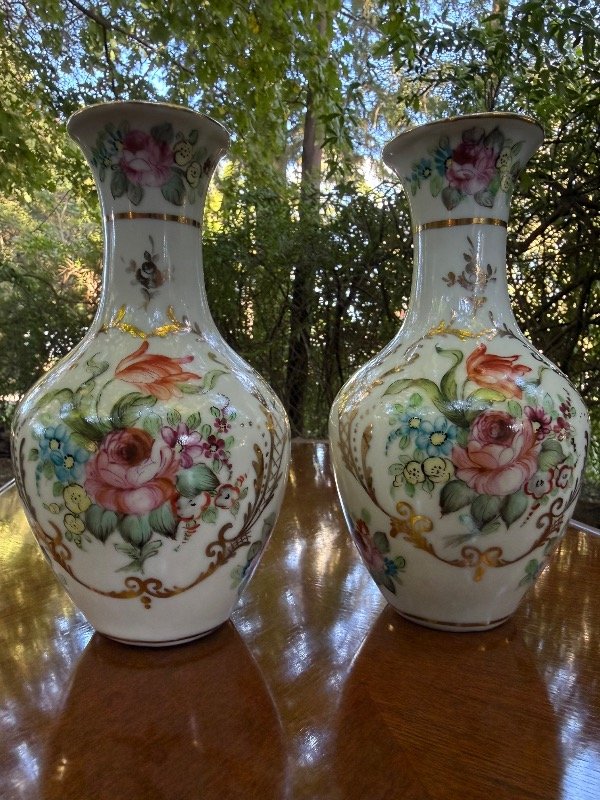 Producto - Pendant inglés en porcelana pintados a mano 20cm