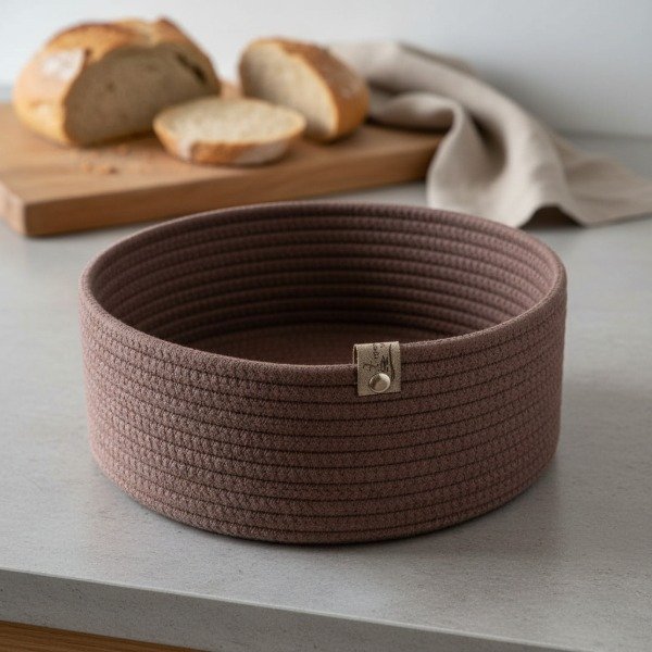 Producto - Cesto Panera Organizador 25x9 7mm. Chocolate, Crudo y Negro.