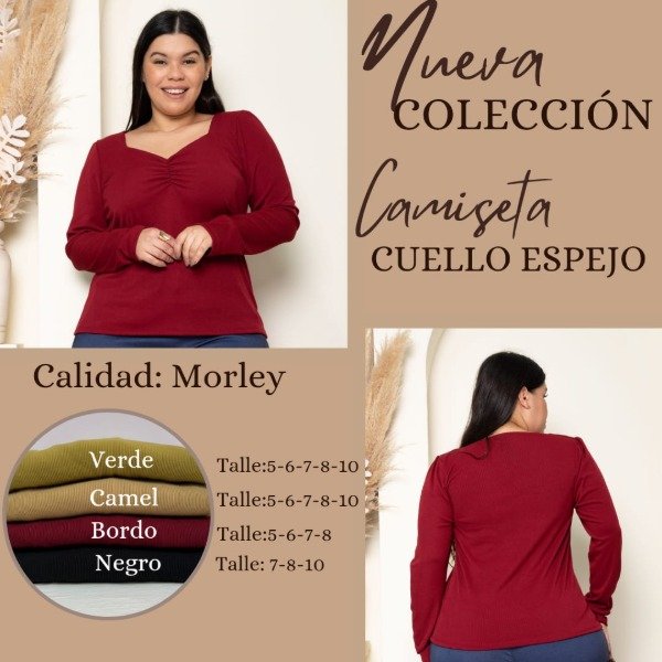 Producto - LINEA TALLES ESPECIALES Camiseta cuello espejo