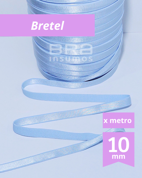 Producto - Bretel Rasado 10 mm - Celeste (x Metro)
