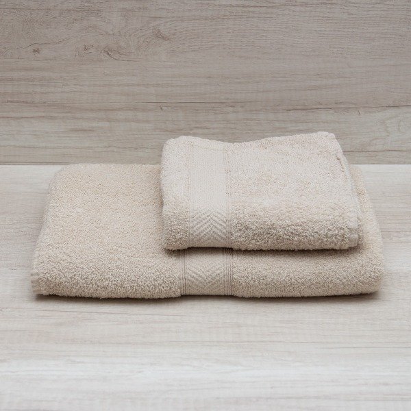 Producto - Juego toalla/toallón Liviano Beige