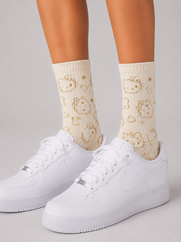 Producto - MEDIAS 3/4 ALGODÓN KITTYS BEIGE