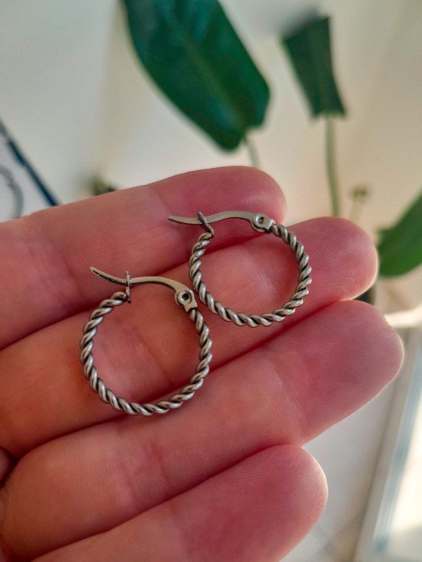 Producto - Aros Argollas Trenzadas 15 MM