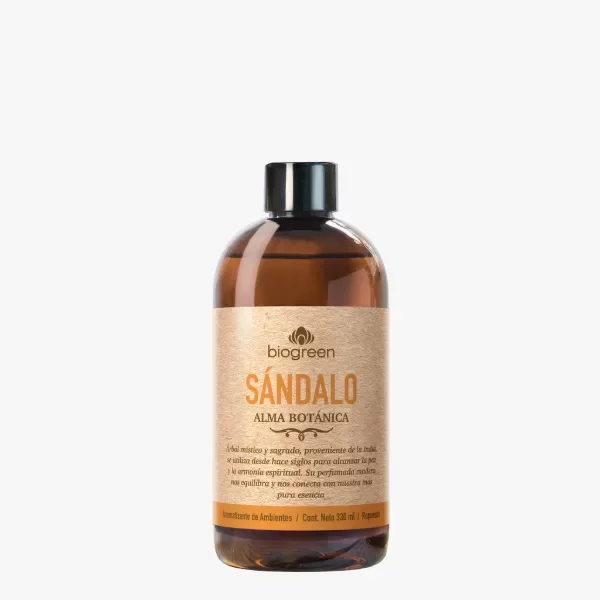 Producto - Aromatizante ambiental - Sándalo - repuesto 330ml.