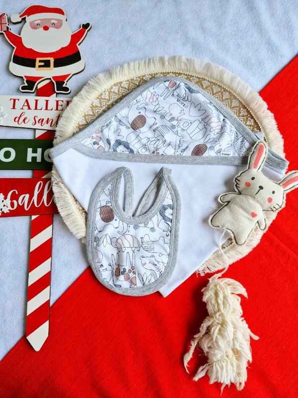 Producto - Mantilla de algodon safari gris