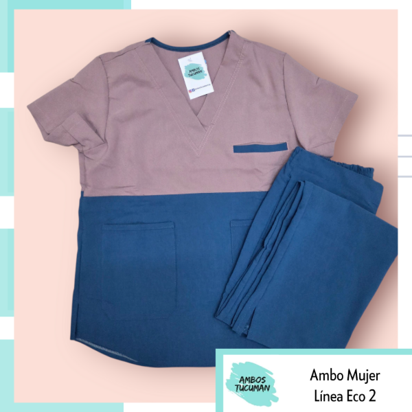 Producto - Ambo Rosa Viejo Pantalon Petroleo