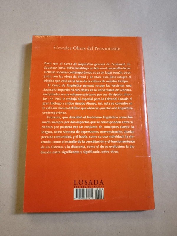 Producto - Curso de lingüística general #1 / 2 - Ferdinand De Saussure - Losada 2007 - 1