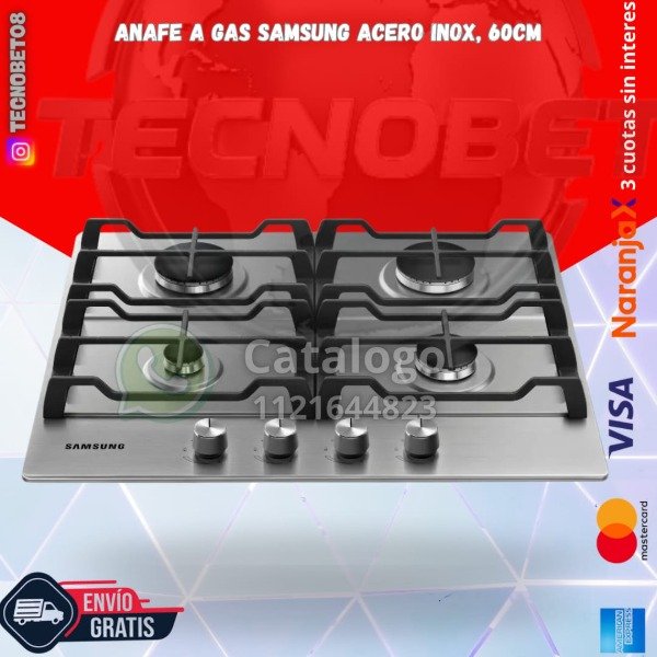 Producto - ANAFE A GAS SAMSUNG INOXIDABLE NA64H3010AS 60CM