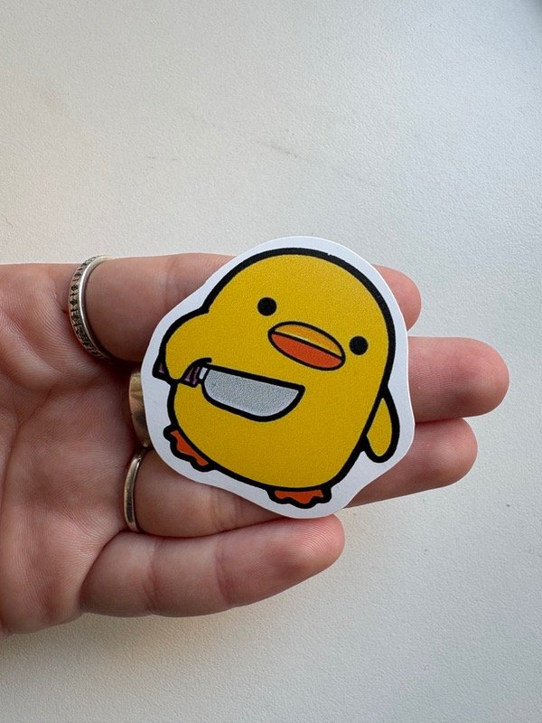 Producto - Sticker pato cuchillero