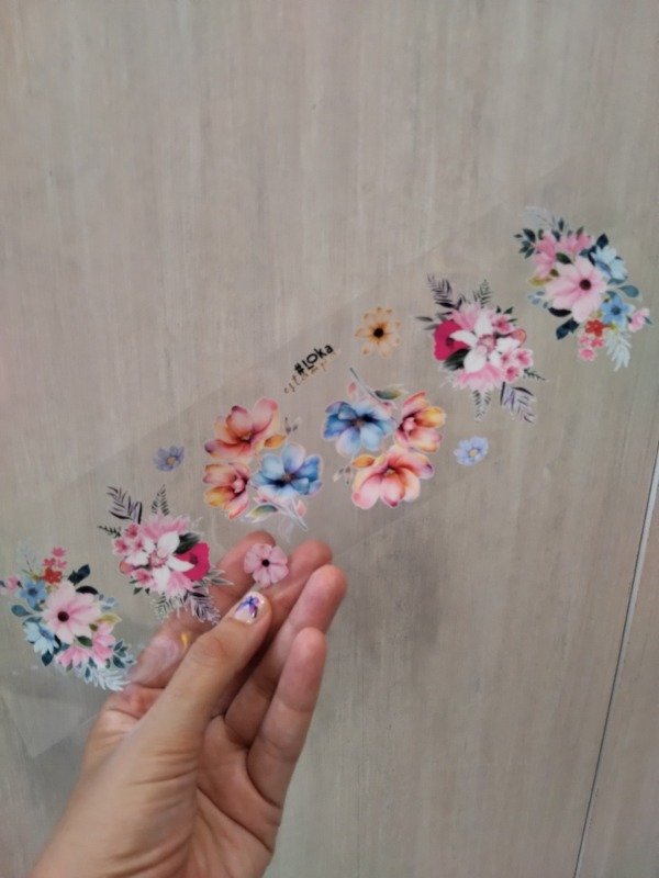 Producto - UV Tiras 8x28cm Flores #1