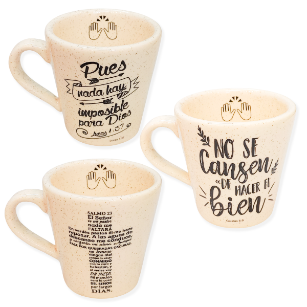 Producto - PROMO Tacita Jaspeada De Café Con Texto Negro (PACK X2 UNIDADES)