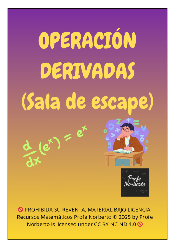 Producto - SALA DE ESCAPE "DERIVADAS"