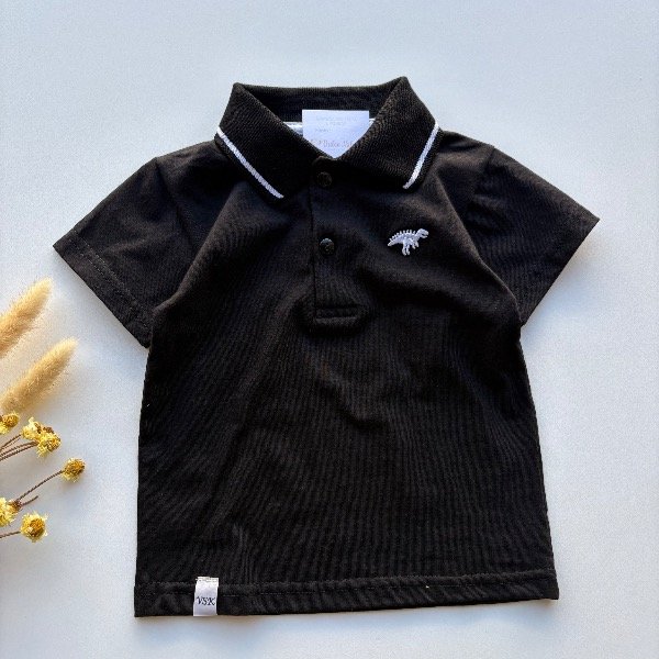 Producto - Chomba en color NEGRO línea niños 4 al 12 - 0