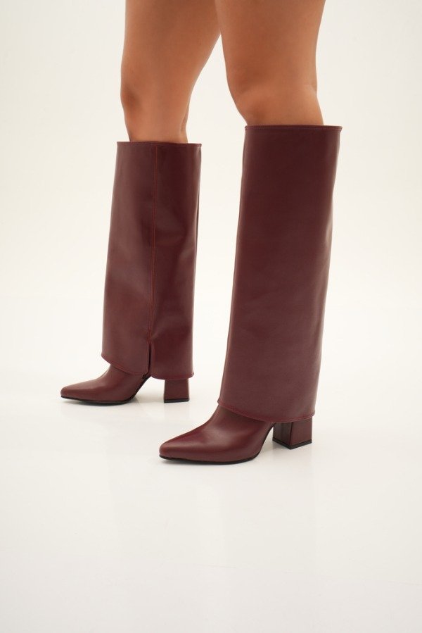Producto - Botas Bri simil cuero bordó