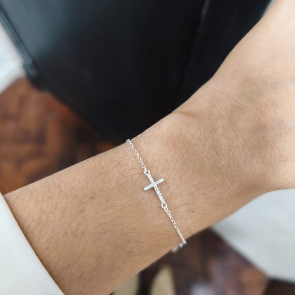 Producto - Pulsera Cruz micro pavé (#577) - 1