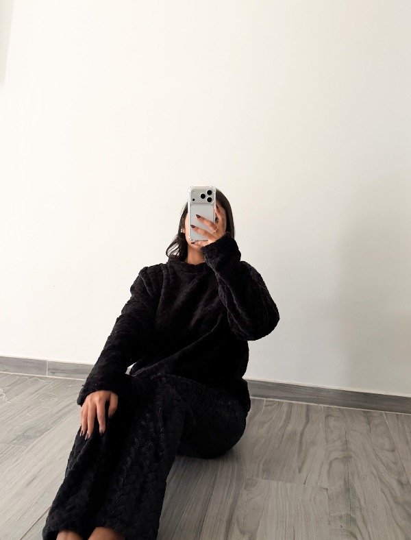 Producto - Pijama polar espiga negron