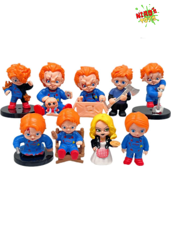 Producto - Chuky set x9 (6CM) - Figura Chuky - Nirostoys