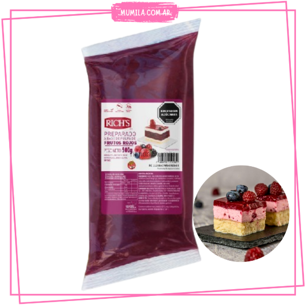 Producto - Relleno Frutos Rojos Richs 500gr pulpa salsa fruta