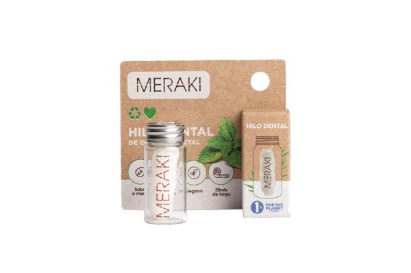 Producto - Hilo Dental Biodegradable C Estuche Vidrio Mentolado Meraki