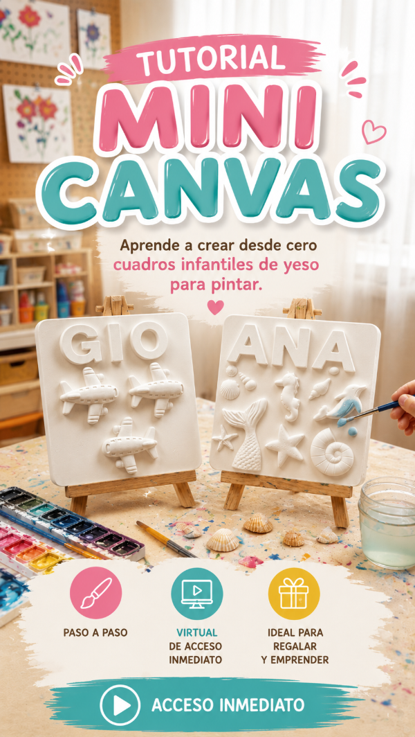 Producto - Tutorial Mini Canvas de Yeso