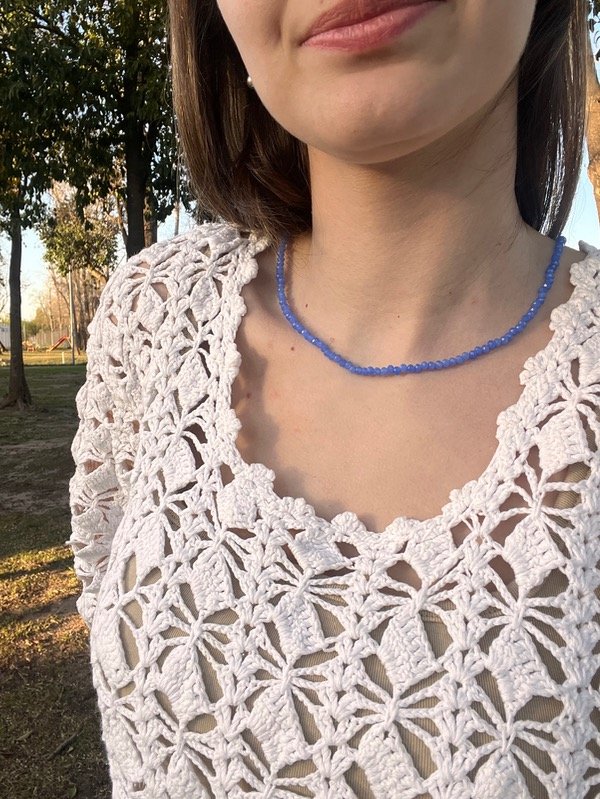Producto - Choker Cristal Azul Claro