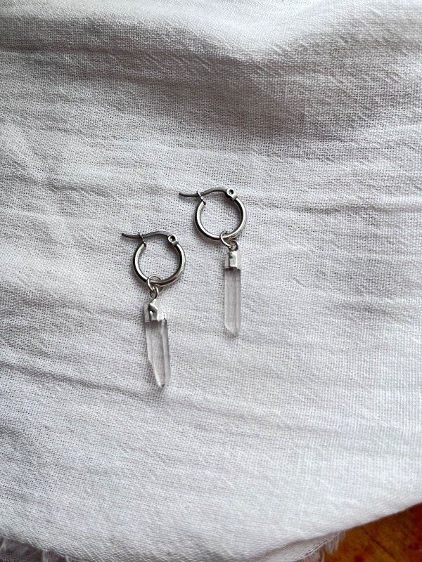 Producto - Aros cuarzo cristal