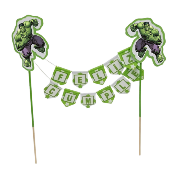 Producto - Topper banderin superheroes - 0