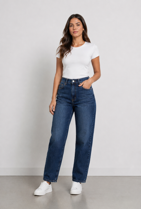 Producto - JEAN MOM AZUL