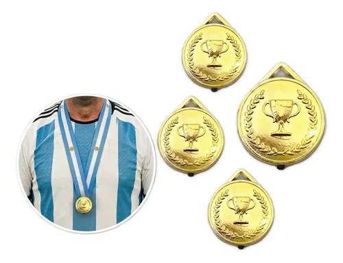 Producto - MEDALLAS COPA CAMPEONES X 12 DORADAS