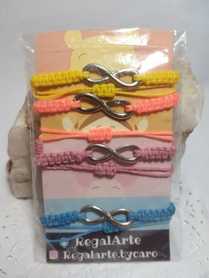 Producto - Cuarteto de Pulseras Amigos del Bosque Trenzadas