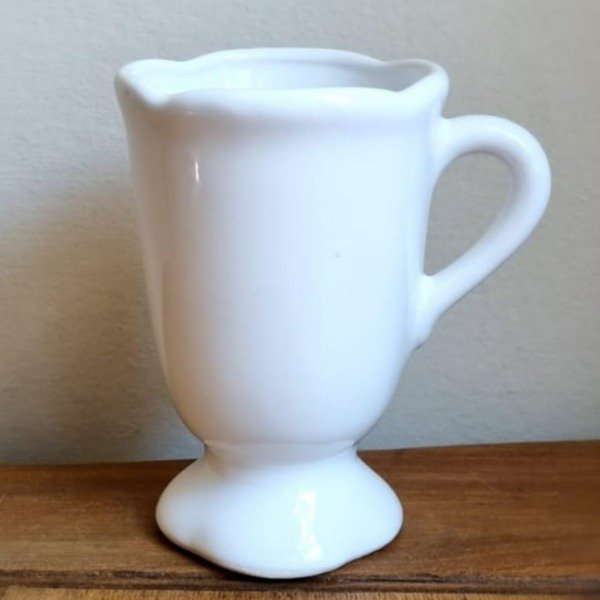 Producto - TAZA CHOCOLATERA CERÁMICA BLANCA
