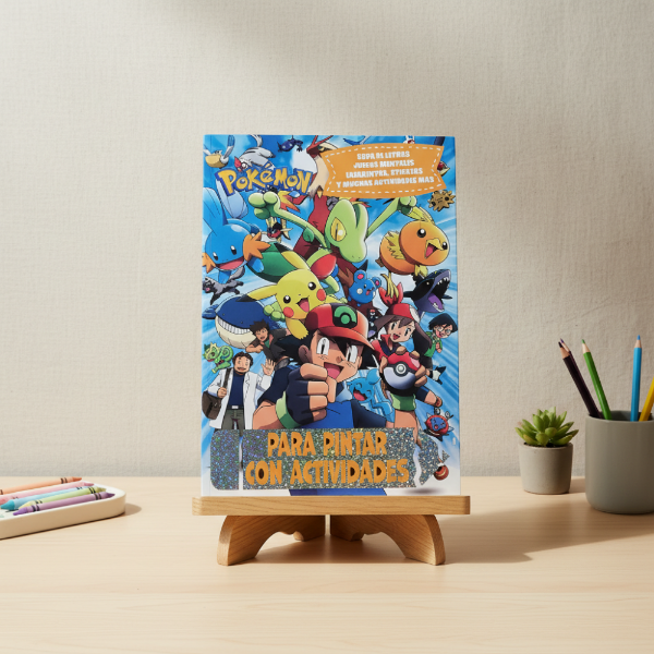 Producto - Libro Actividades y Para Pintar c Stickers Pokemon 7379