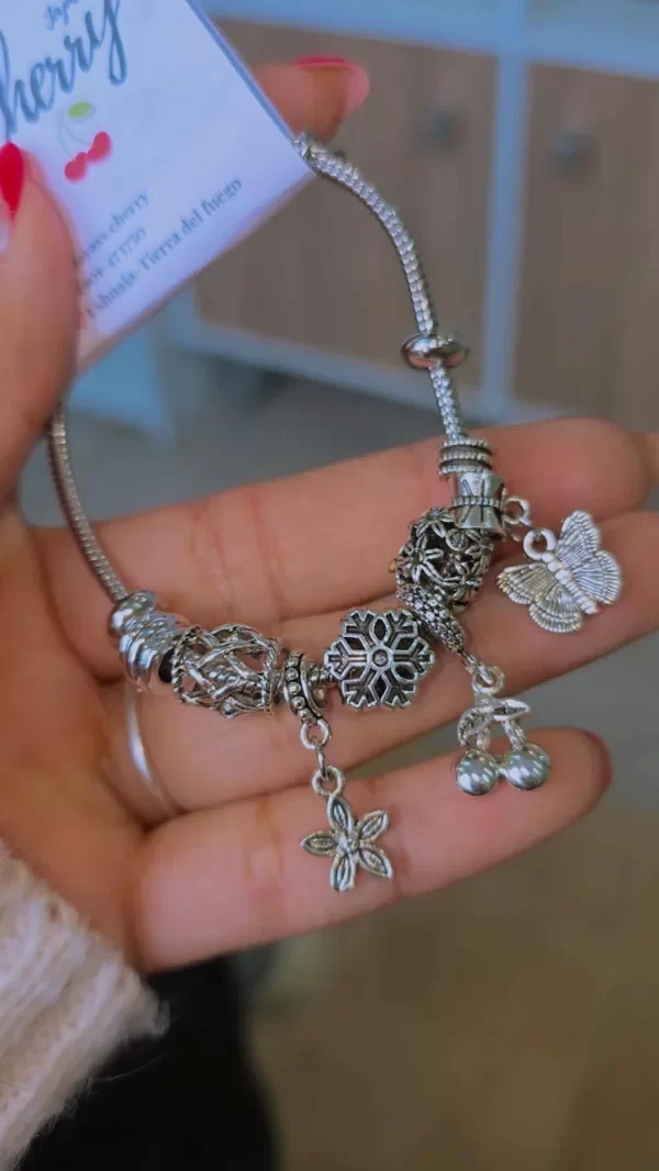 Producto - Pulsera estilo pandora cherry lisa AQ