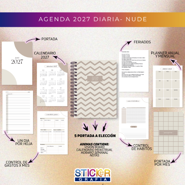 Producto - Agenda 2027 Diaria Nude
